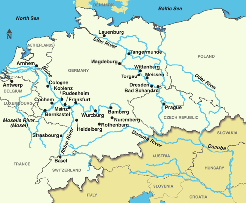 Rhine River Map